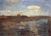 Levitan, Isaak Lake oil painting artist